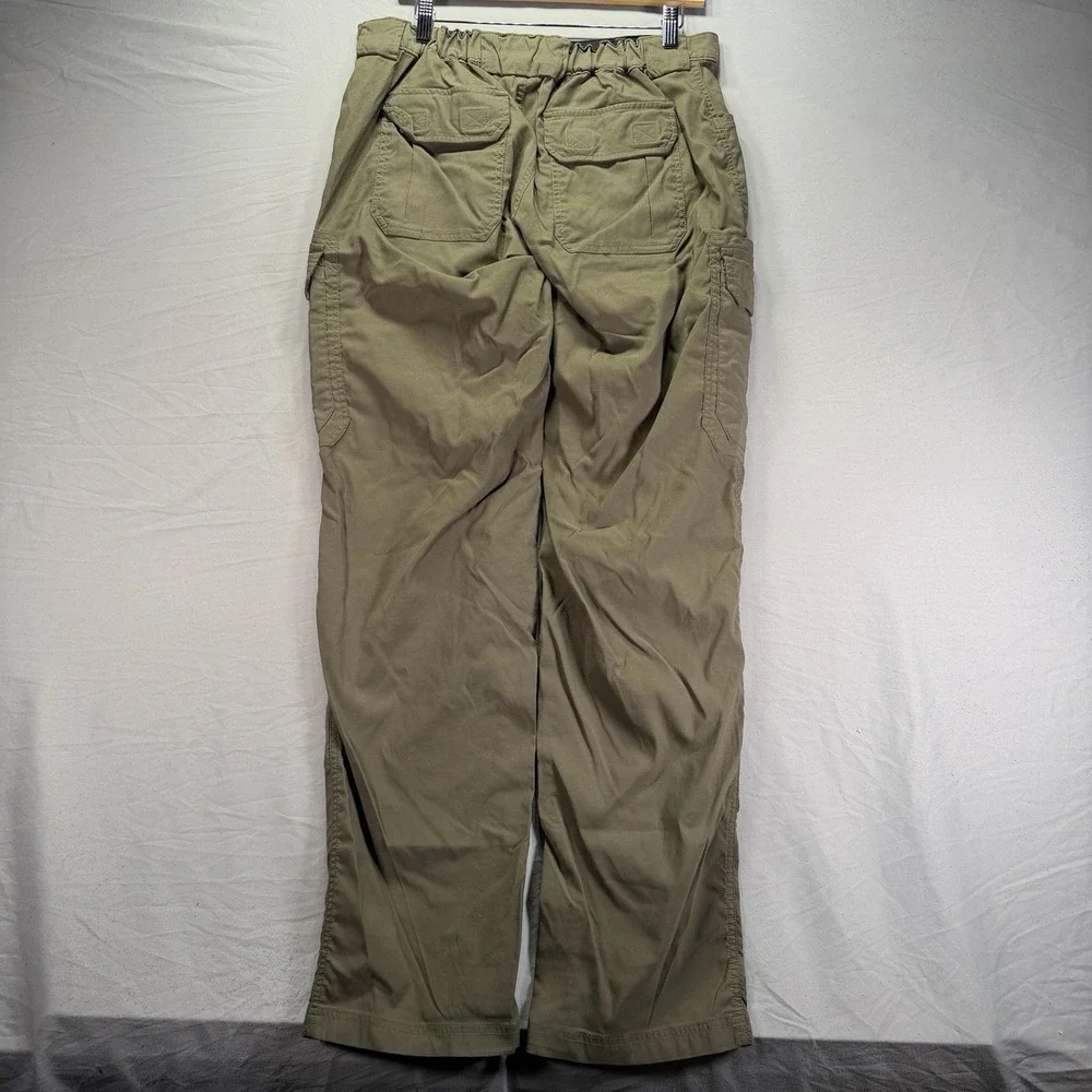 Duluth Trading Cargo Pants Men Large 34x34 Nylon Work Forest Green Dad Hike Camp - Picture 6 of 14